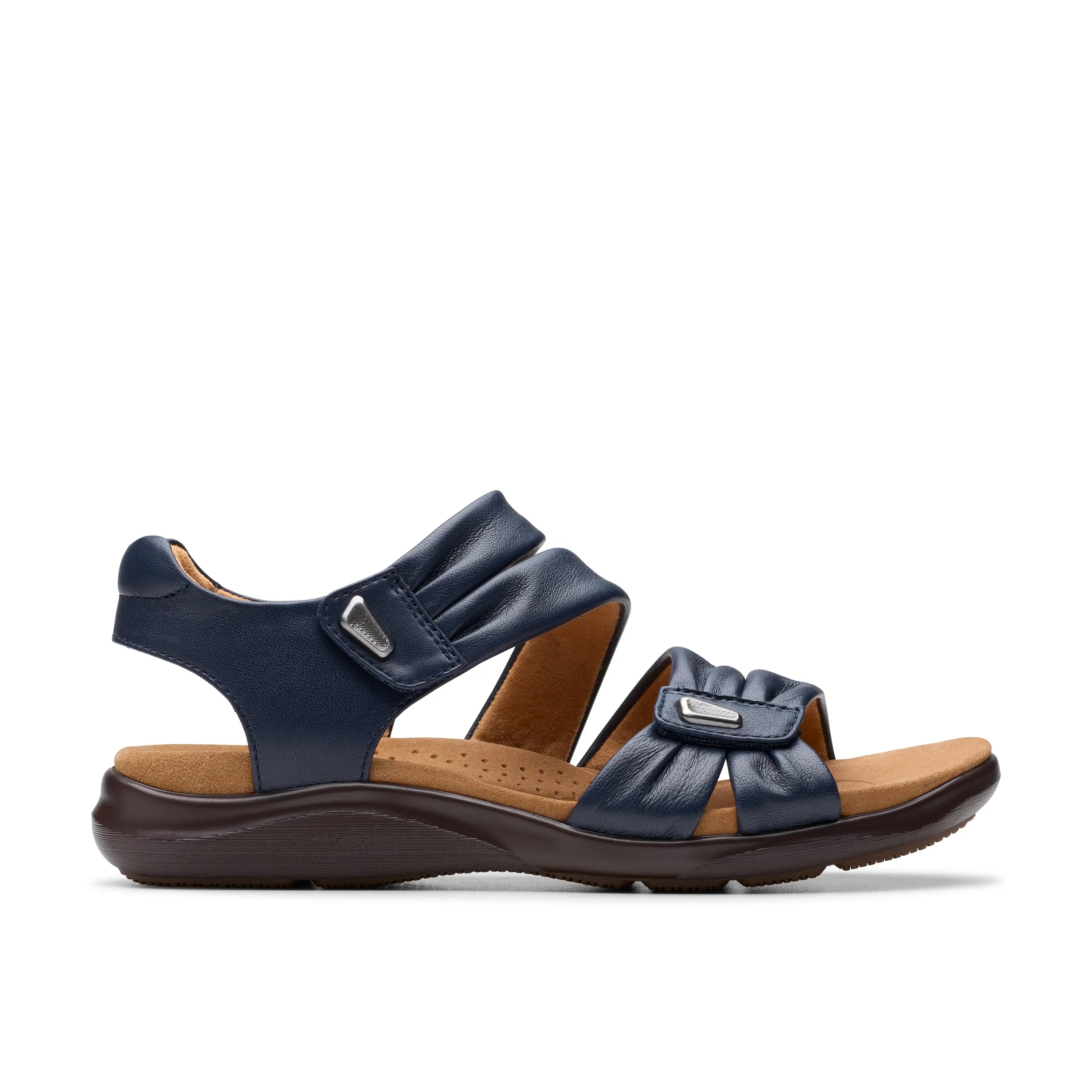 Clarks Katly Ave Sandal – Adjustable Laser-Cut Comfort Sandal with Cushion Footbed CLARKS