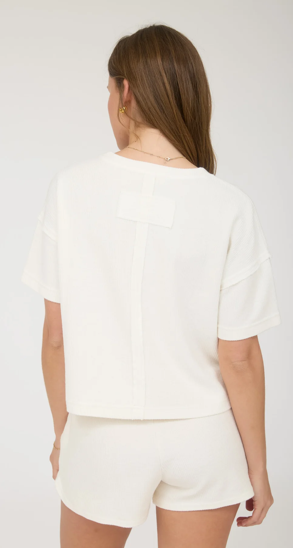 Blu Pepper Lounge Babe Top – Casual Ribbed Knit Shirt