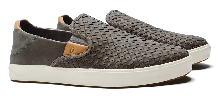 Men's OluKai Lae‘ahi Lauhala – Hand-Woven Leather Slip-On OLUKAI