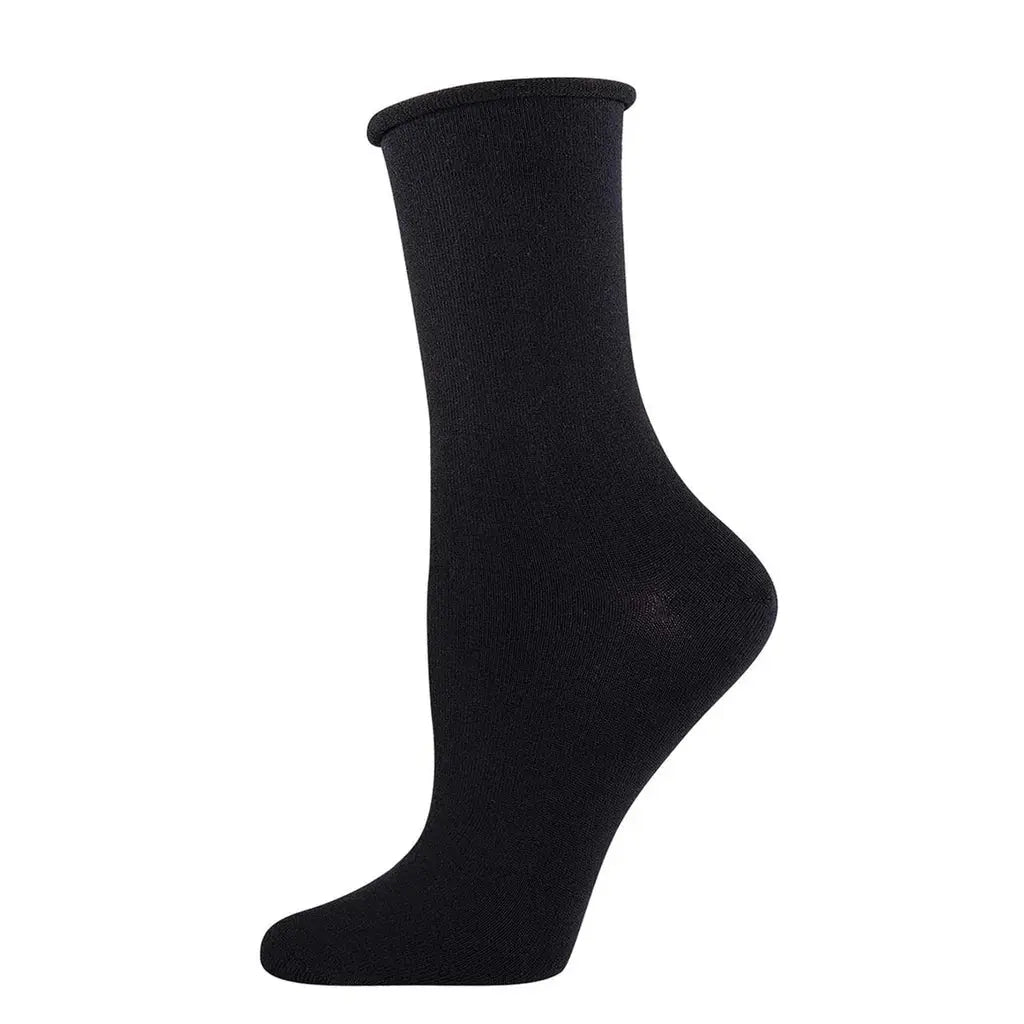 Women's Bamboo Solid Socks BLACK-PR SOCK SMITH