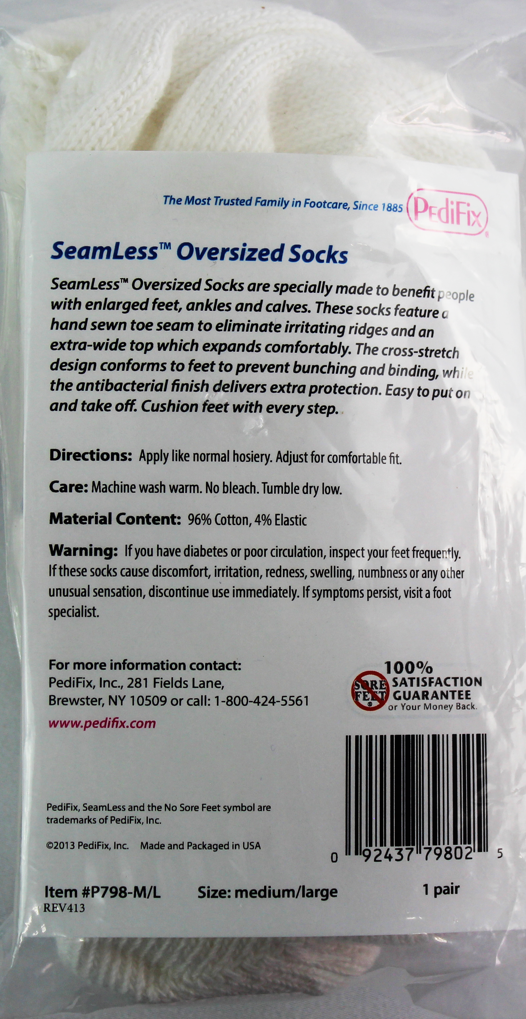 PediFix Seamless OverSized Socks – Comfort Fit for Sensitive & Swollen Feet PEDIFIX