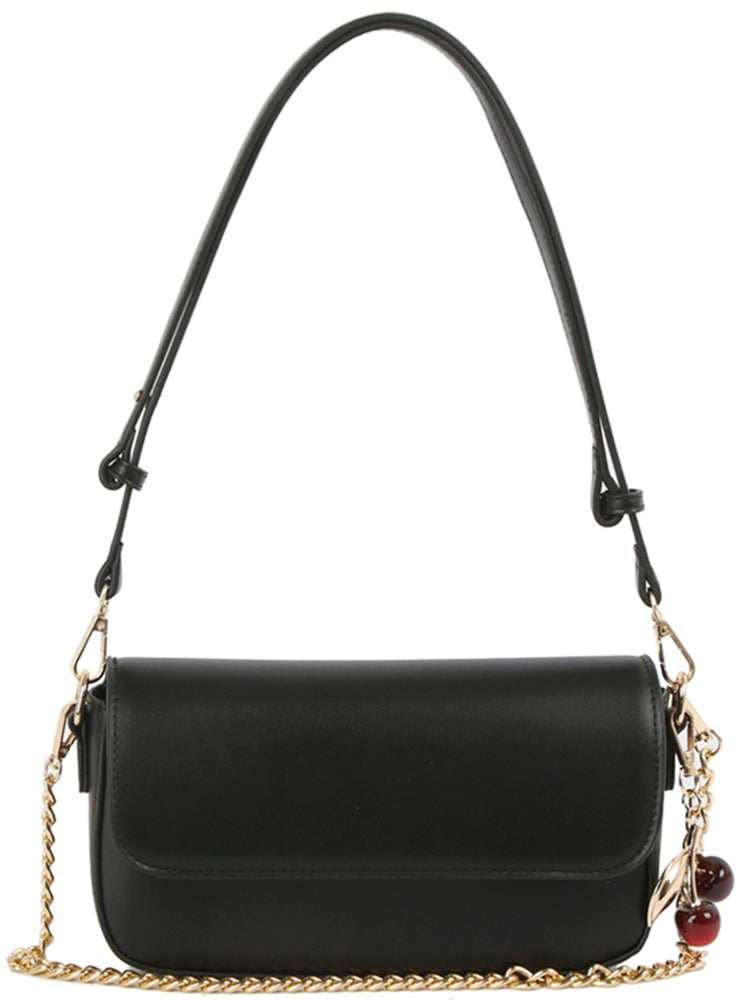 Joia Vixen Slick Shoulder Bag – Sleek Modern Handbag BLACK JOIA TRADING CO.