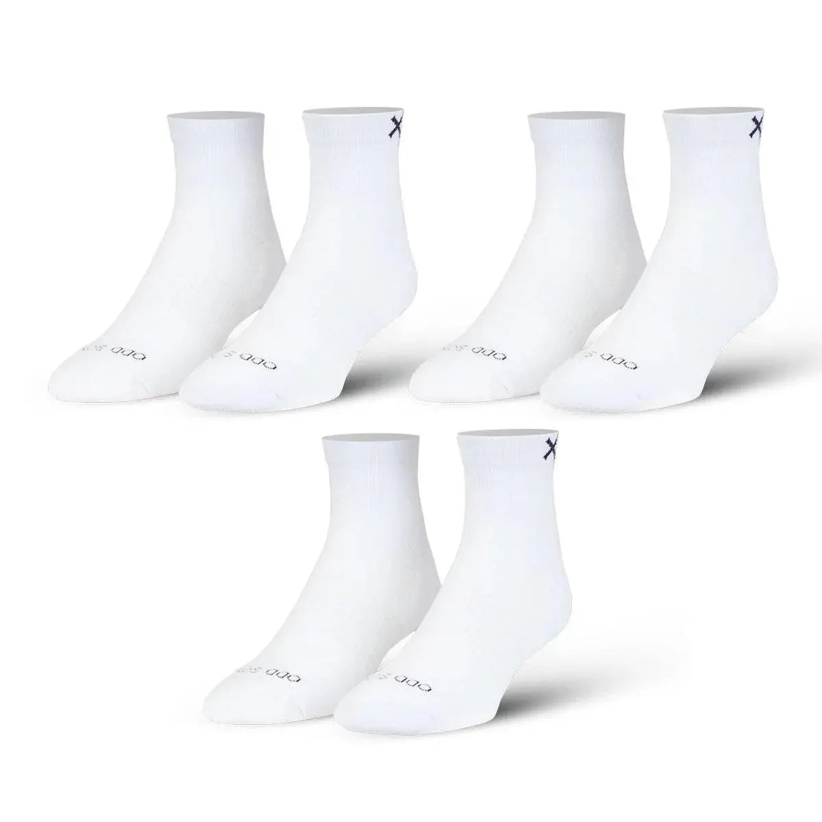 Odd Sox Women’s Basix Quarter Socks (3-Pack) – Lightweight Everyday Fit WHITE-OS ODD SOX