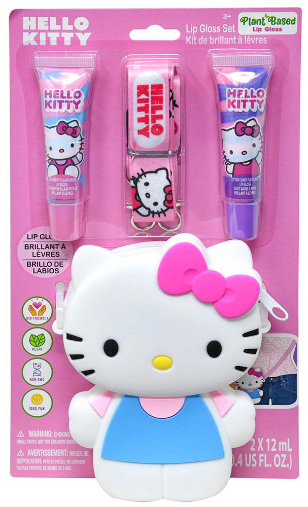Joia Hello Kitty Lip Gloss Set w/Pouch – Kid-Friendly Beauty JOIA TRADING CO.