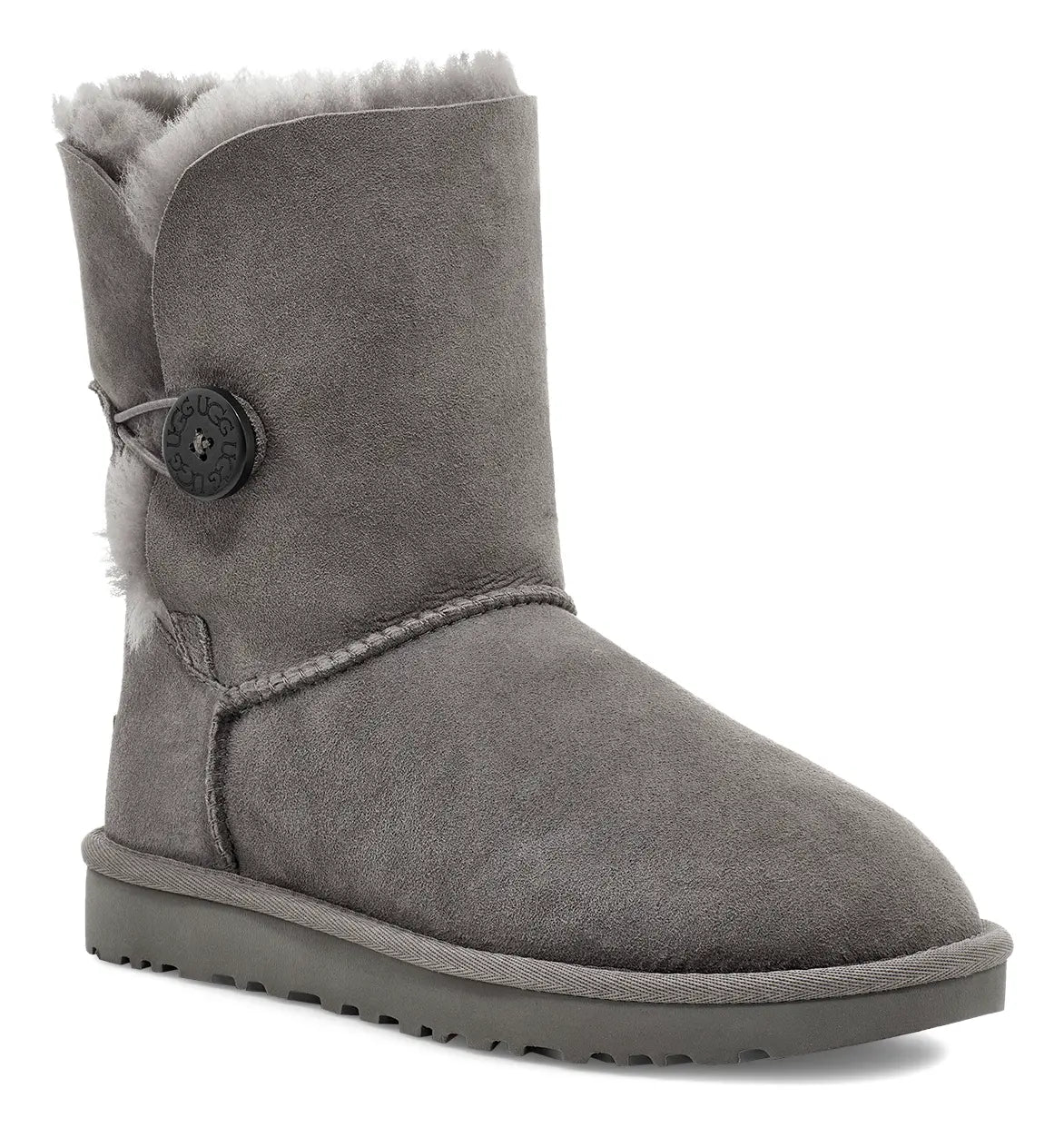 Women’s UGG Bailey Button II – Versatile Sheepskin Boot with Cozy Comfort GREY-M-11 UGG