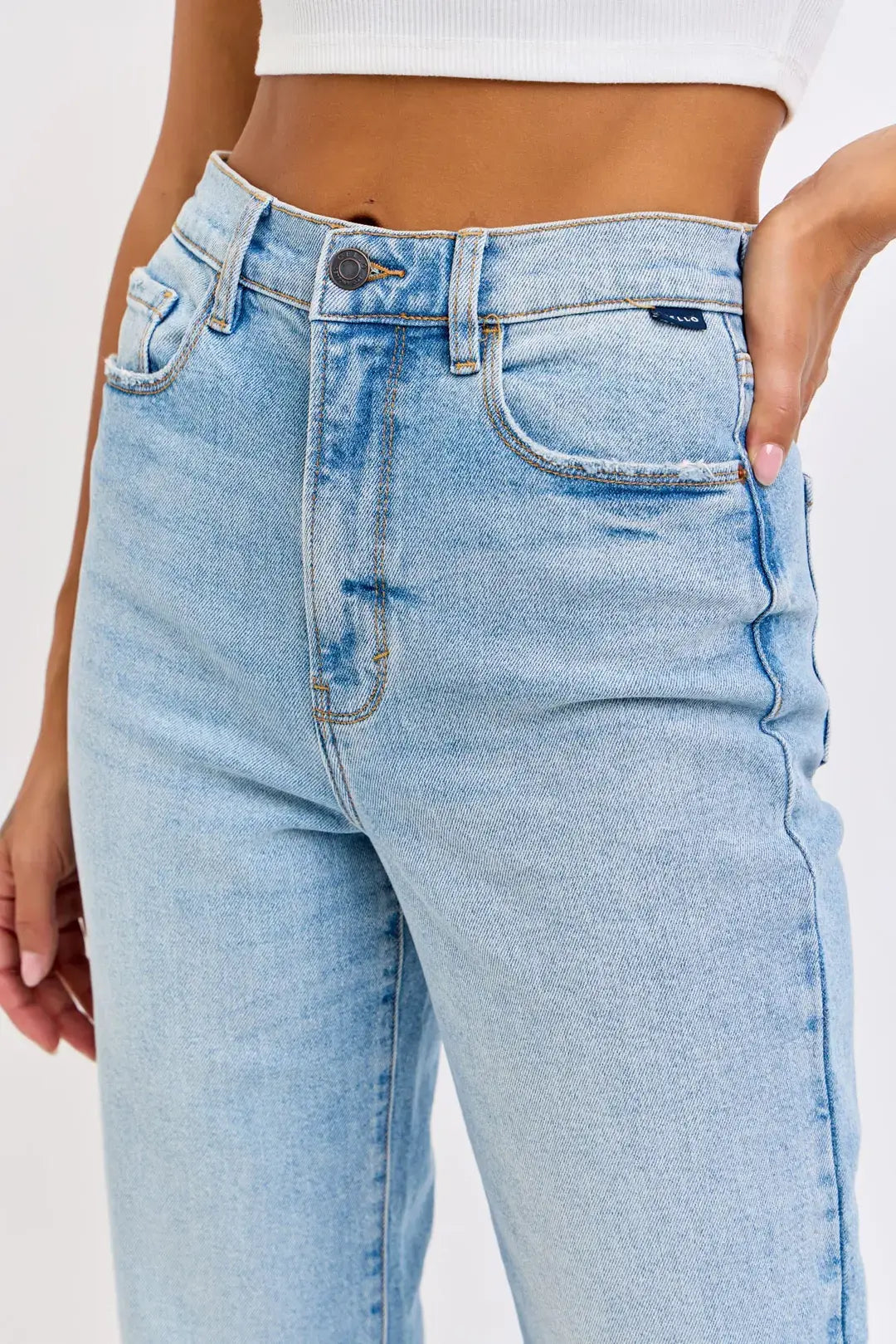 Cello Diana Super High Dad Jeans w/Mini Slit – Vintage & Chic Style WAT? JEANS & CELLO JEANS