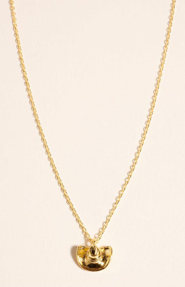 Joia Long Live Cowgirls Hat Necklace – Delicate Western Pendant JOIA TRADING CO.