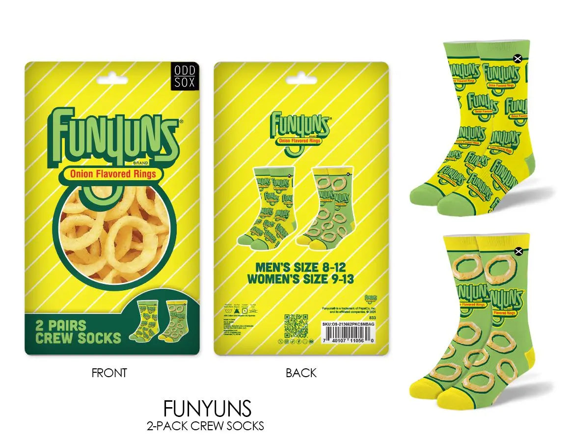 ODD SOX Savory Treat 2 Pack Crew – Crunchy-Inspired Style with a Fun Twist Product variant