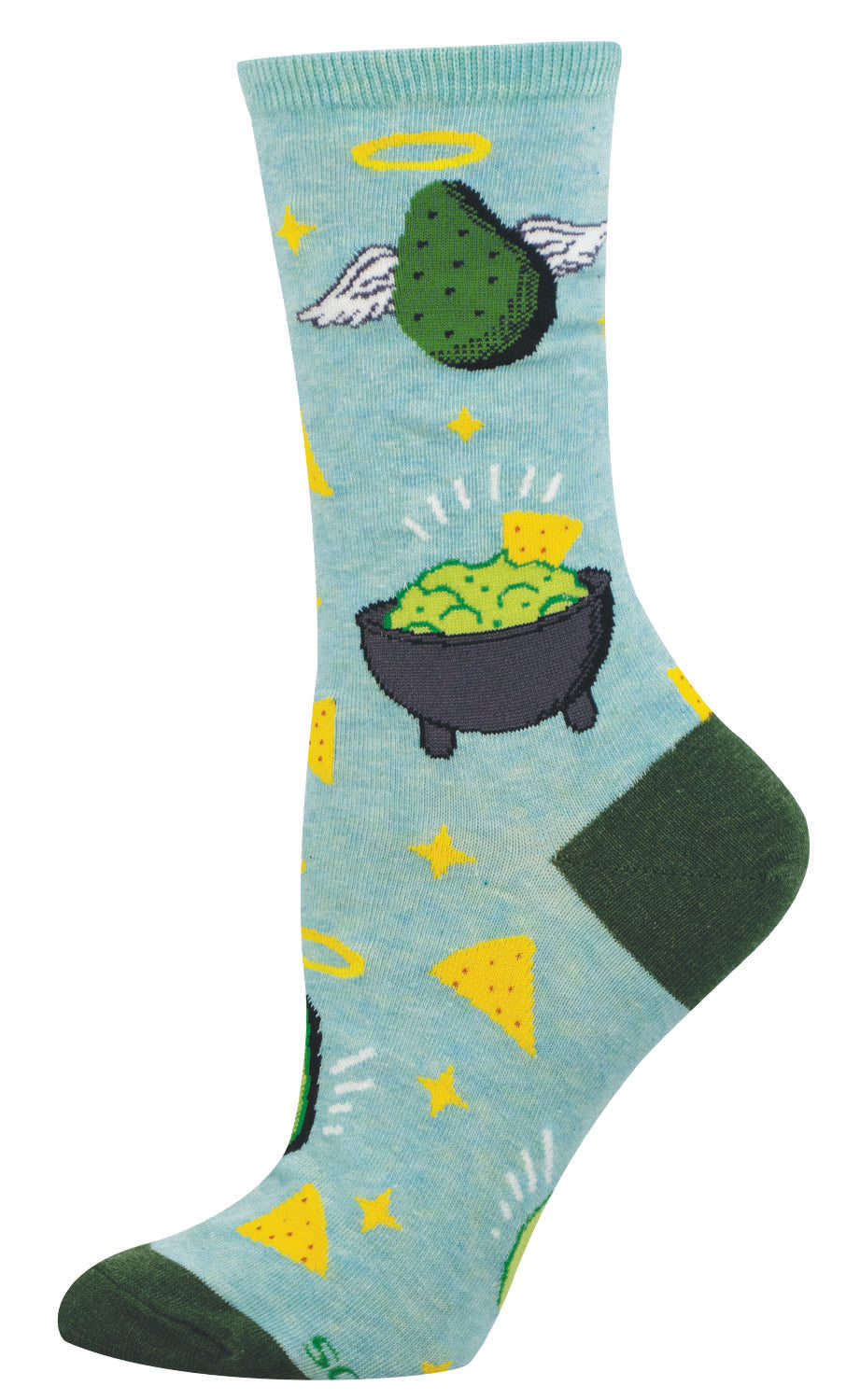 Women's SockSmith Holy Guacamole Socks – Playful Avocado Comfort SOCK SMITH