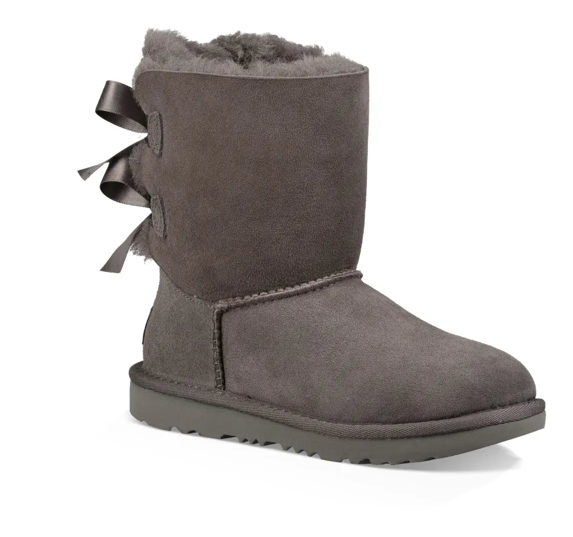 Kids’ UGG Bailey Bow II – Cozy Sheepskin Boot with a Feminine Touch GREY-13 UGG