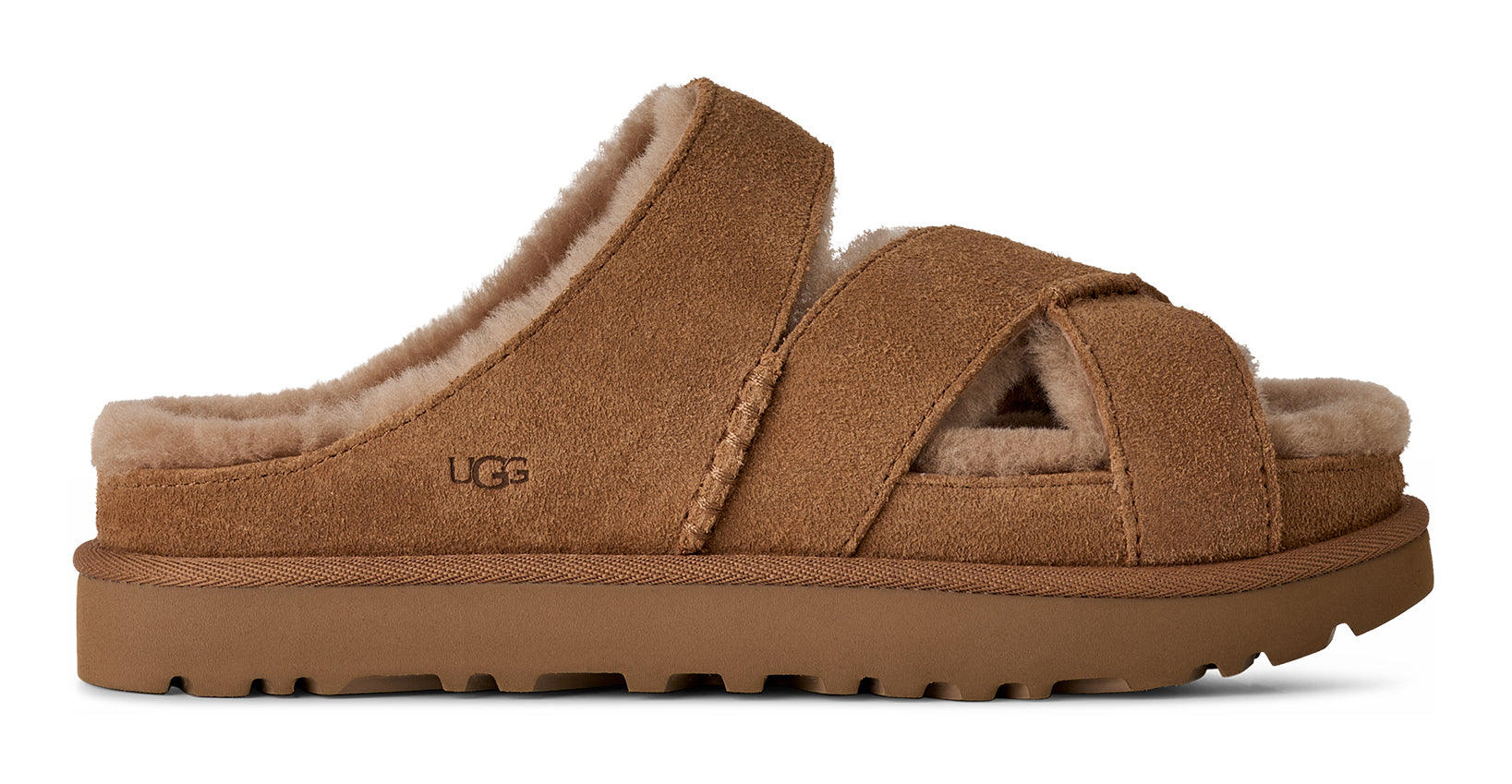 Women’s UGG Greenport Cross Strap Slide – Cozy Suede Comfort UGG