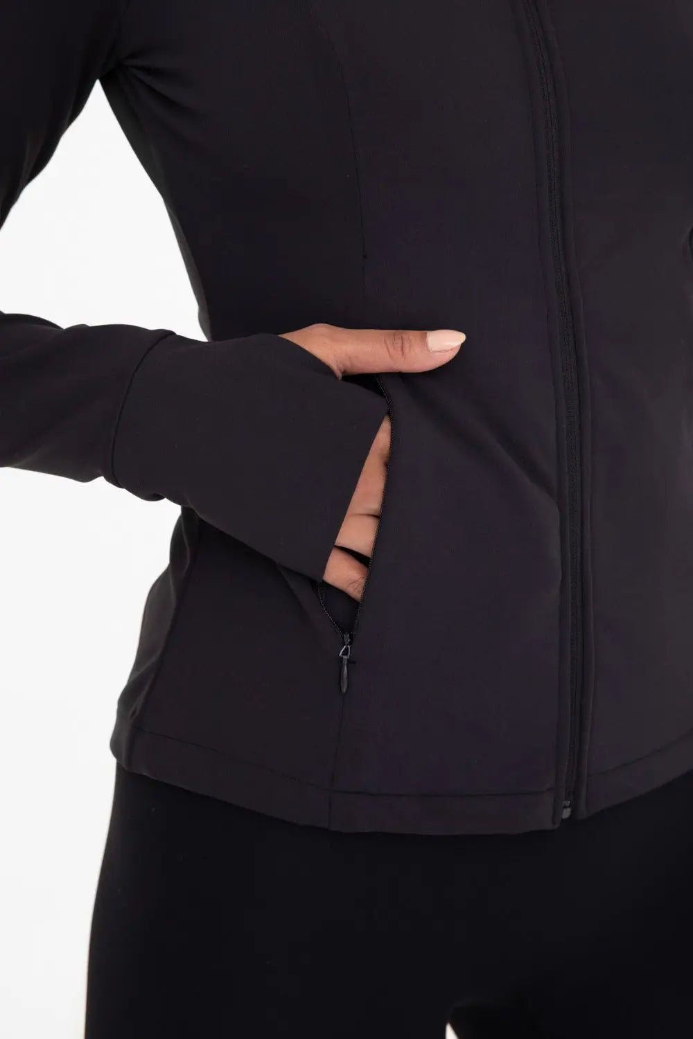 Fleece-Lined Slim Fit Active Jacket MONO B