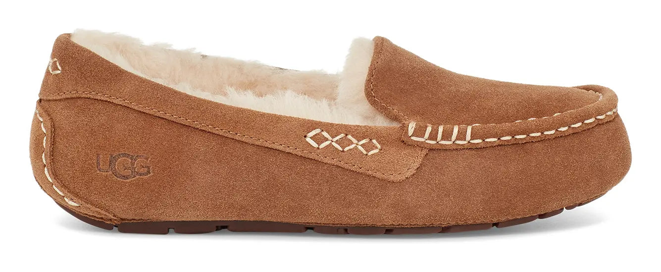 Women's UGG Ansley – Classic Suede Moccasin with Wool Lining UGG