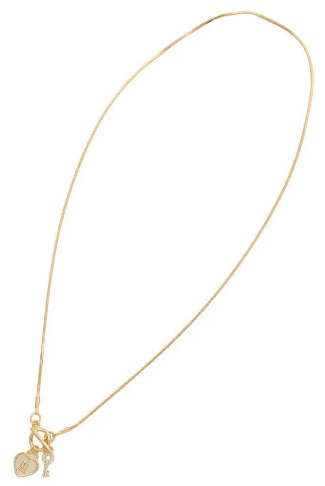 Joia Key to My Heart Necklace – Heart & Key Romance Charm Jewelry JOIA TRADING CO.