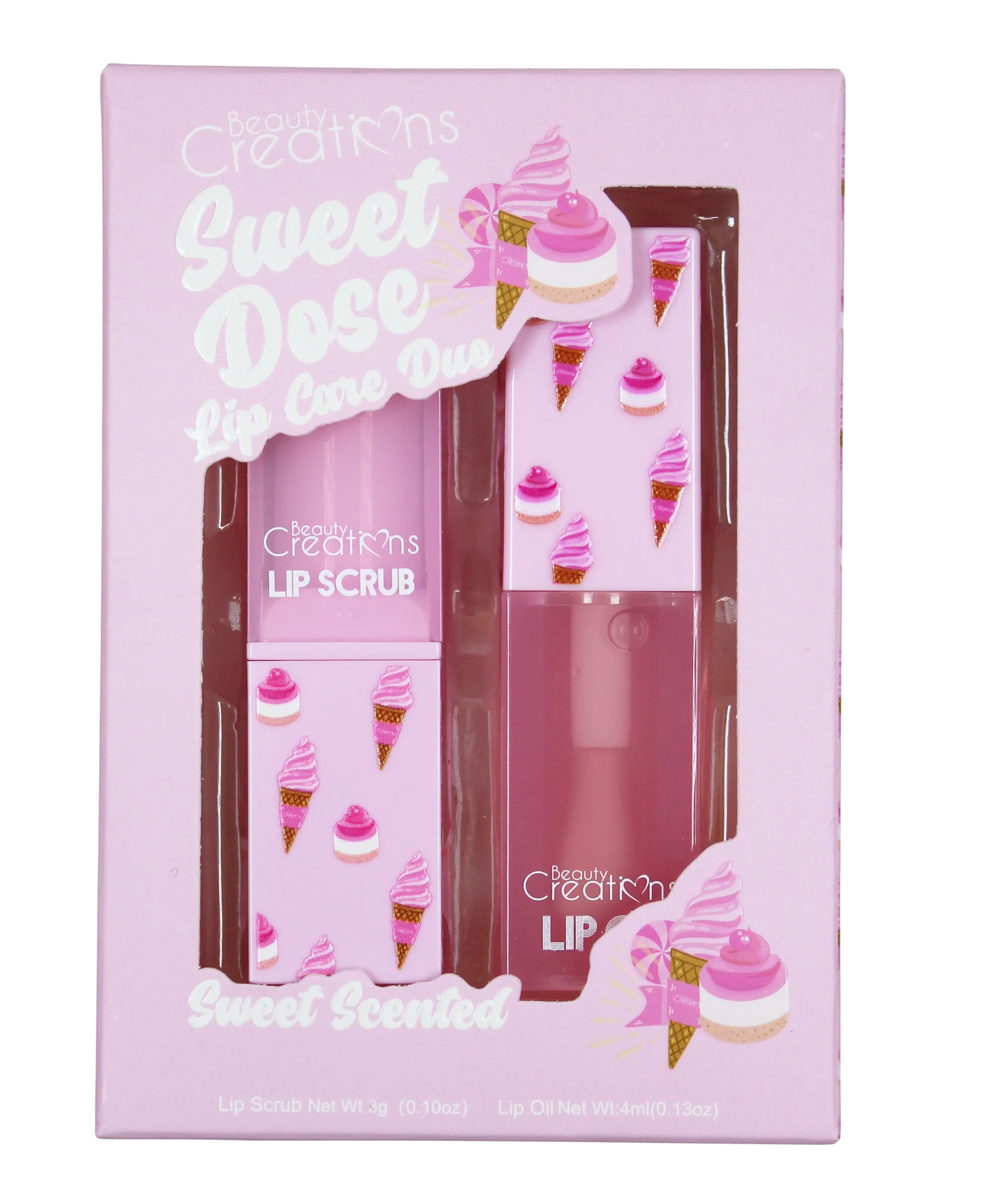 Joia Accessories Beauty Creations Lip Care Duo – Hydrating Lip Oil & Exfoliating Scrub SWEET / EA JOIA TRADING CO.