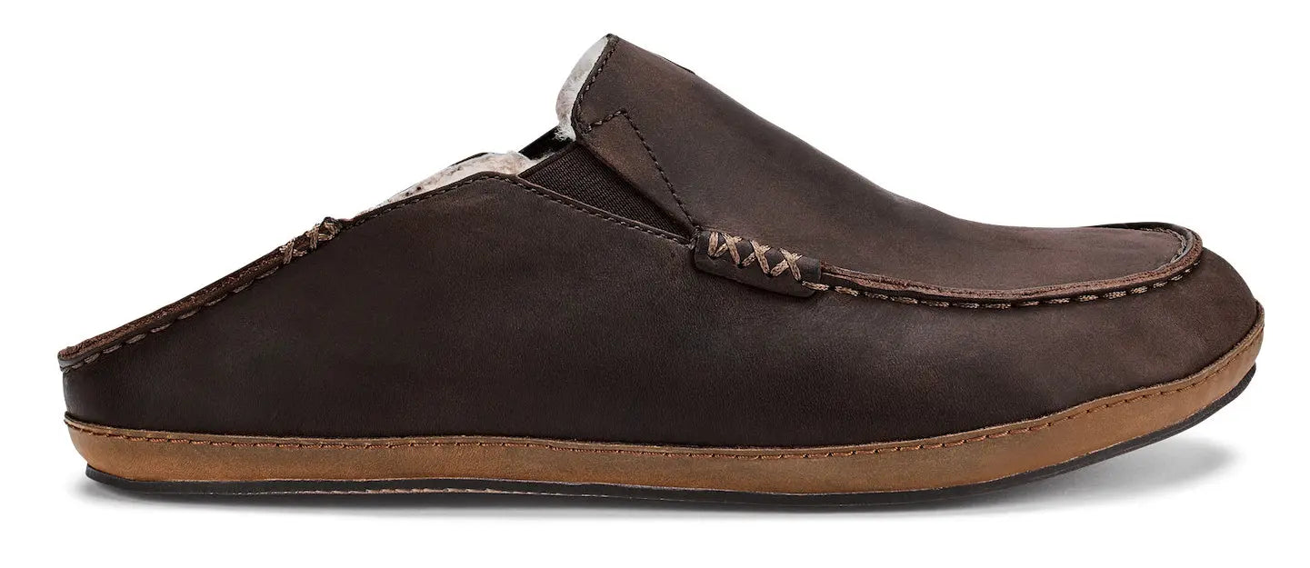 Men’s OluKai Moloā Slipper – Premium Leather Comfort & Island-Inspired Style OLUKAI