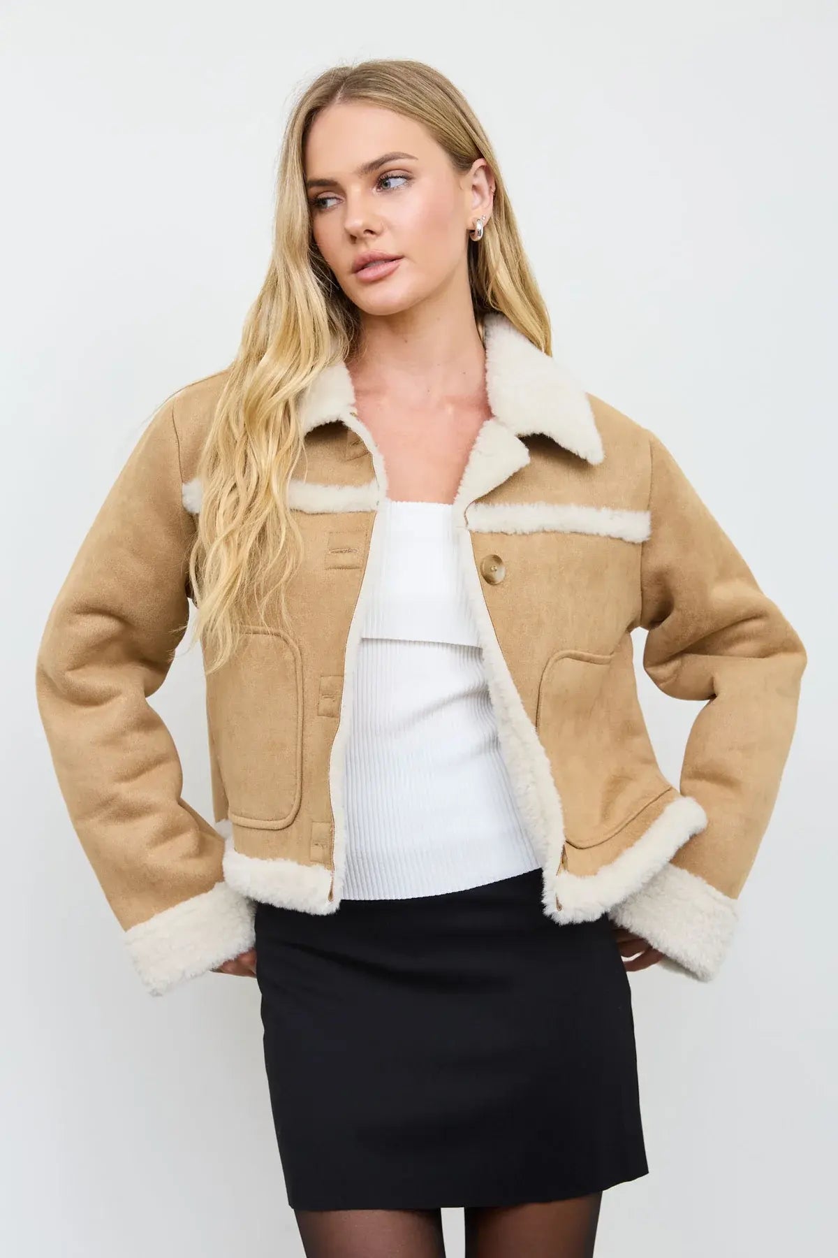 Blu Pepper Rocky Ridge Shearling Jacket – Western Warmth with a Rugged Edge Product variant