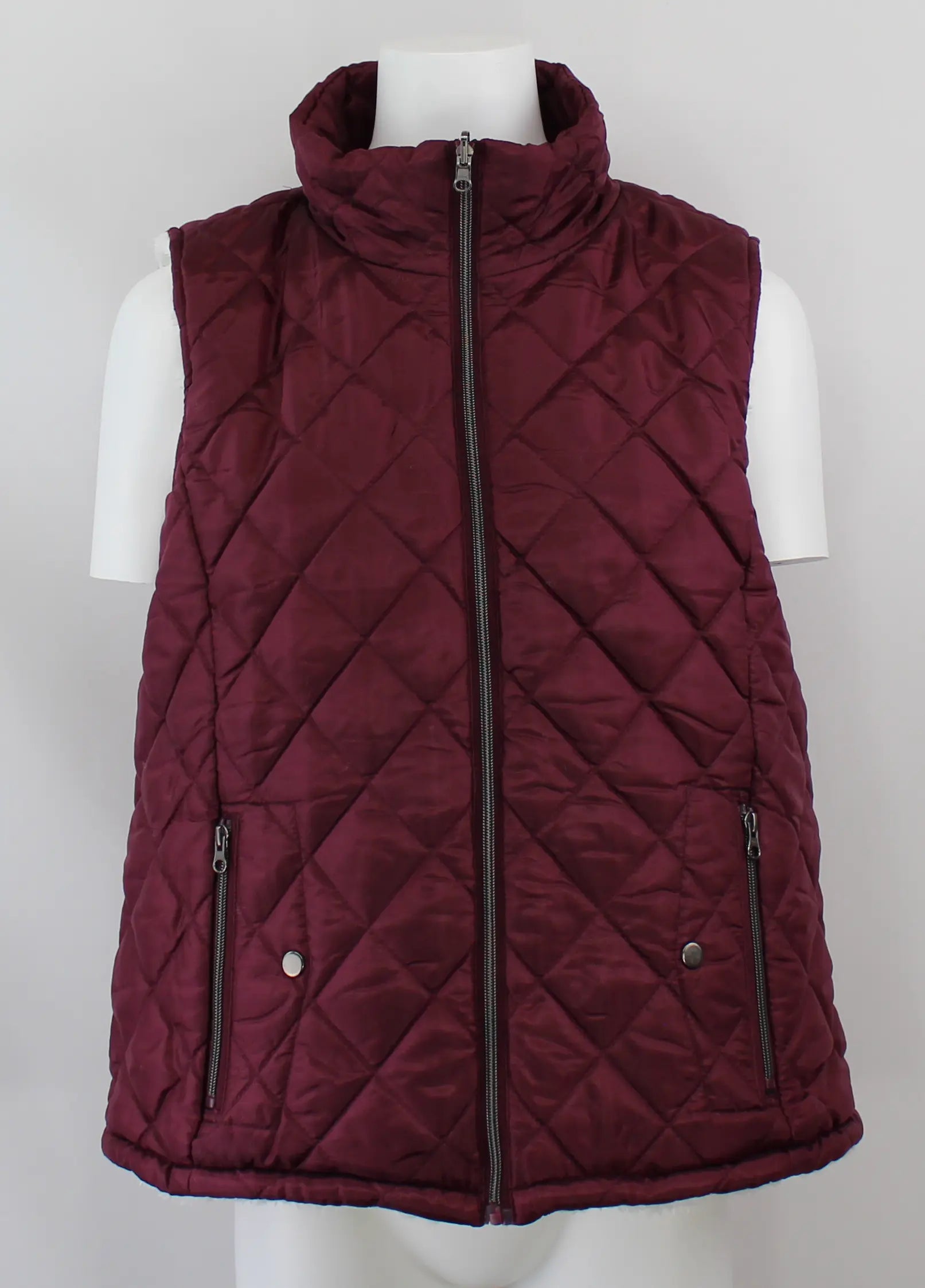 Keren Hart Fleece Lined Vest – Lightweight Warmth for Everyday Style WINE-XL KEREN HART