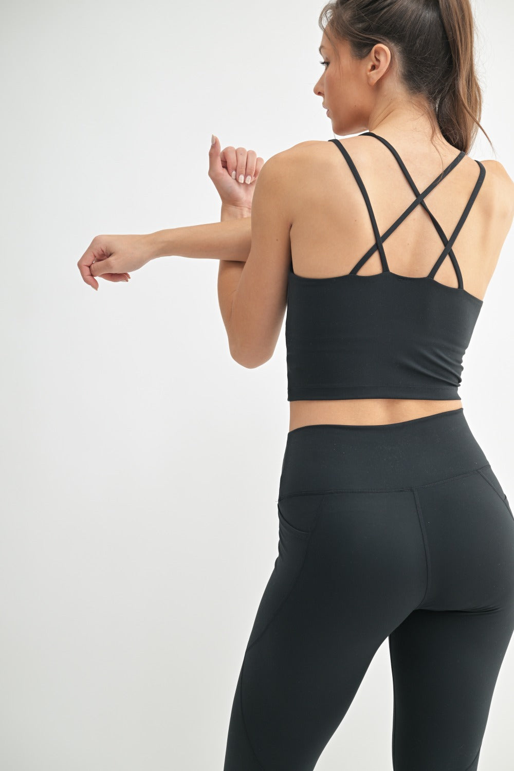 Mono B Venice Cloud Light Criss-Cross Sports Bra – Soft Support with Stylish Details MONO B