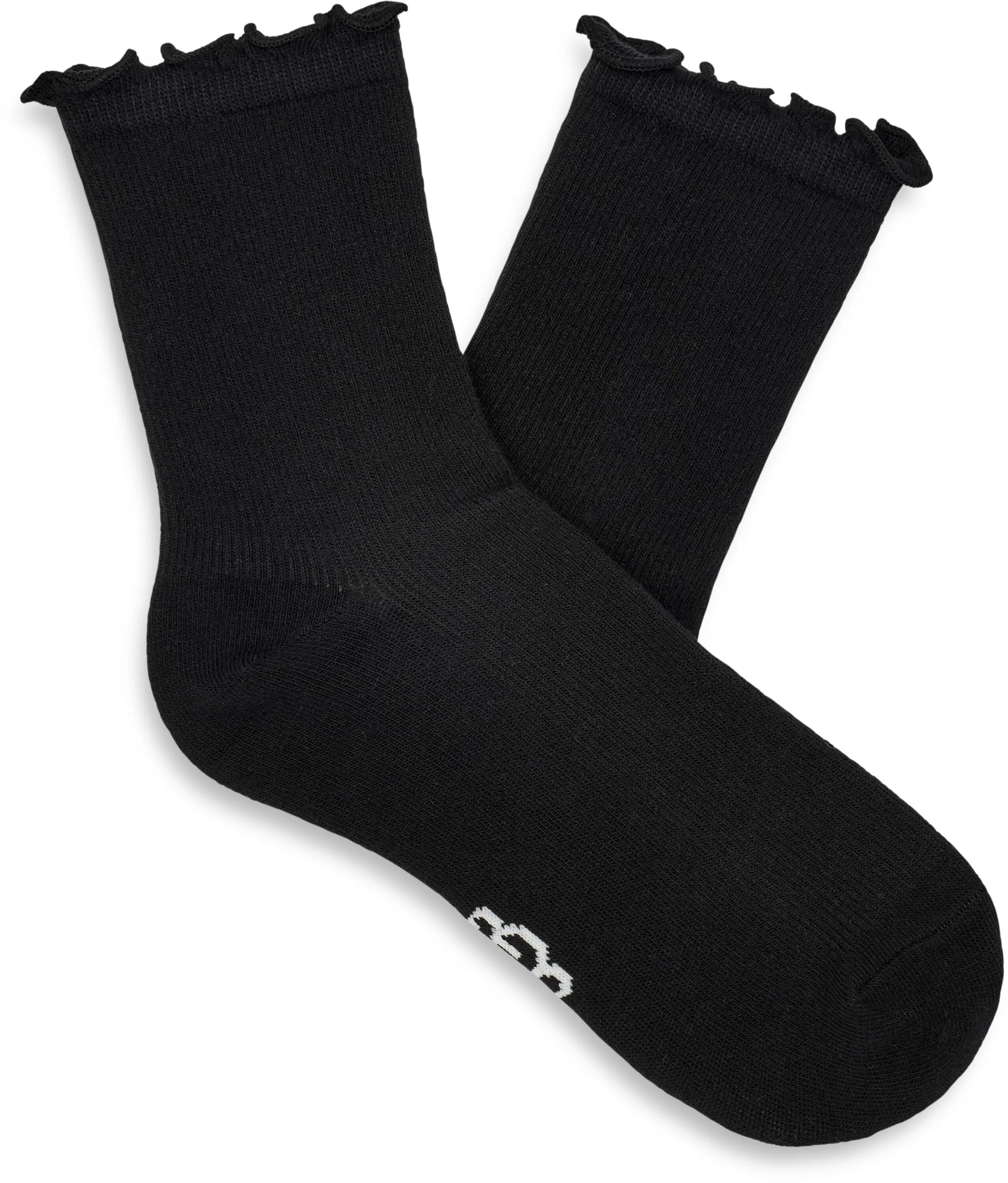 Women's Karsyn Lettuce Edge Sock BLACK UGG