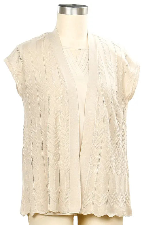 L Hamrick Harmony Knit Vest – Open Front Layer Cardigan L HAMRICK