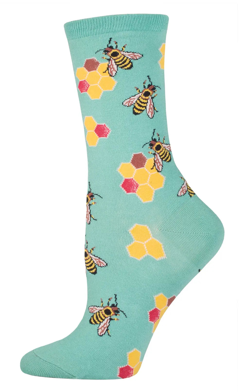 WNC428 BUSY BEE - SEAFOAM - PR SOCK SMITH