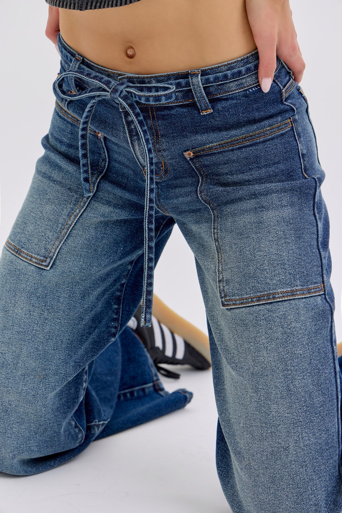 Cello Lola Low Rise Wide Leg Jeans – Vintage-Inspired Tinted Denim WAT? JEANS & CELLO JEANS