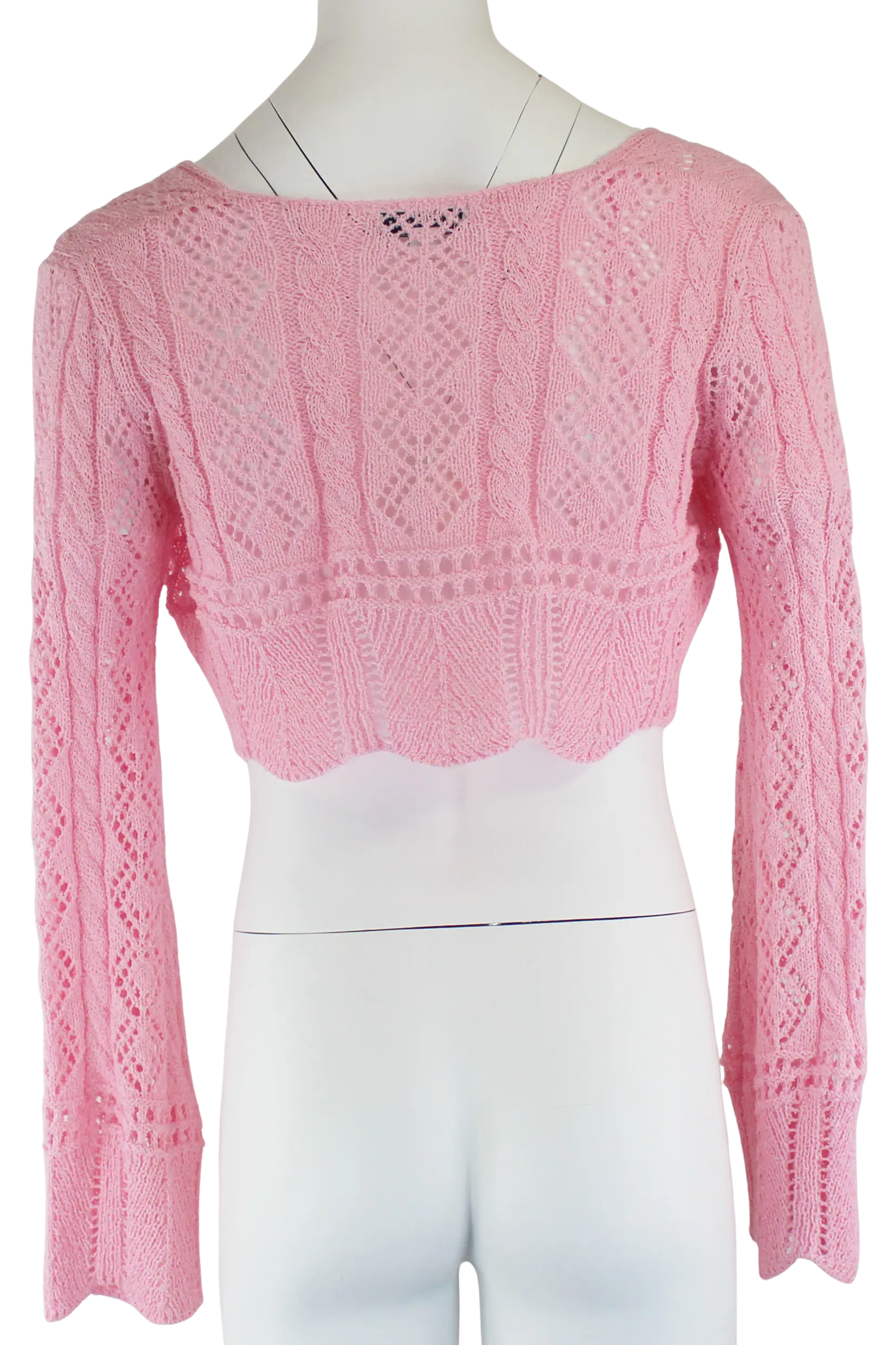 Hyfive Inc. Princess Treatment Bolero – Ruched Tie Front Open-Knit Shrug HYFIVE INC