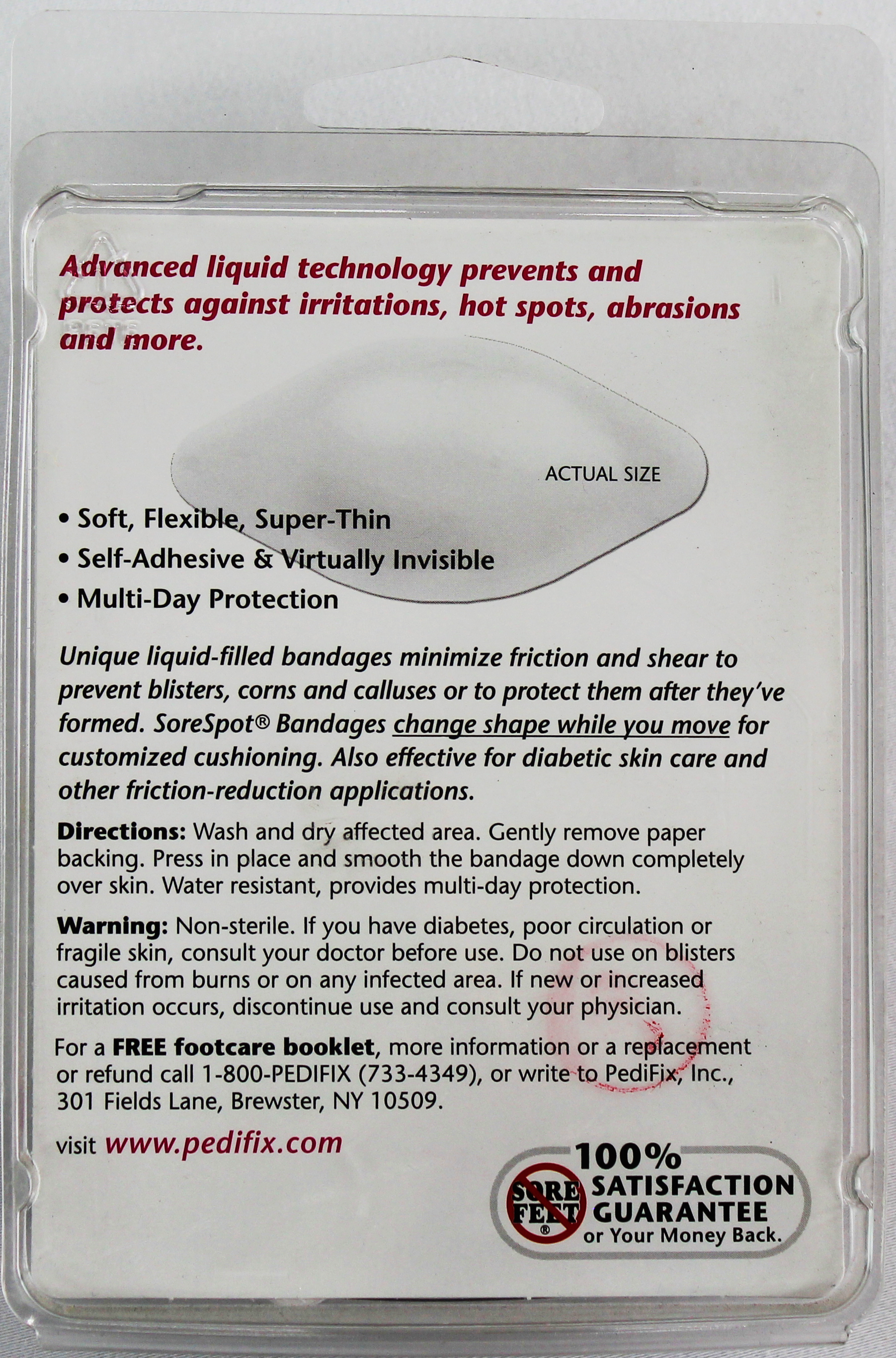 PediFix SoreSpot Bandages – Ultra-Thin Relief for Friction & Skin Irritation PEDIFIX