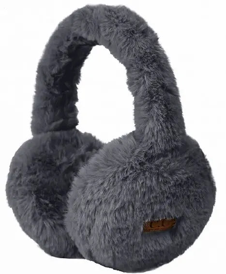 Women’s CC Faux Fur Earmuffs – Cozy & Stylish Winter Accessory CHEVEUX CORP.