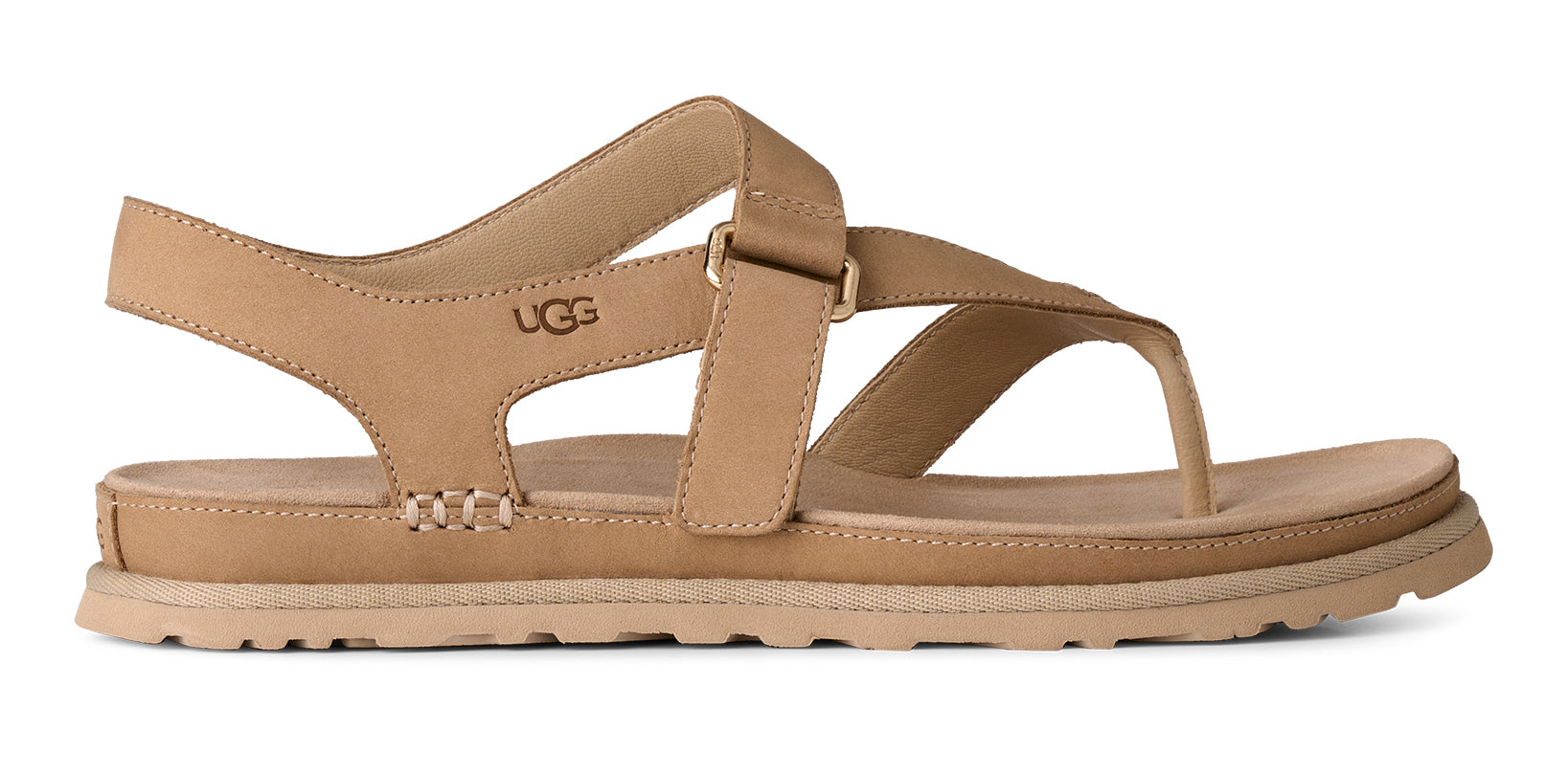 Women's UGG GoldenGaze Toe Post – Leather Strappy Adjustable Sandals UGG