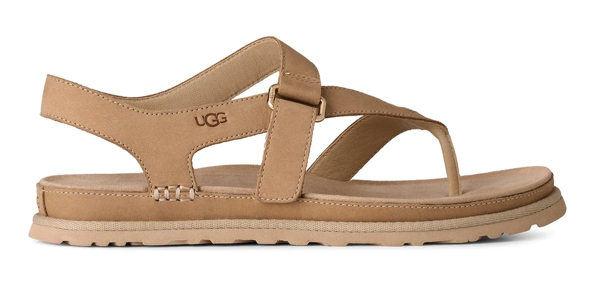 Women's UGG GoldenGaze Toe Post – Leather Strappy Adjustable Sandals UGG