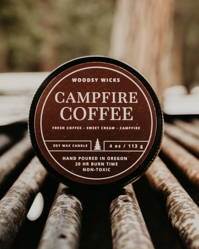 Faire Soy Wax Candle 12oz – Coffee & Sweet Cream Campfire Scent FAIRE