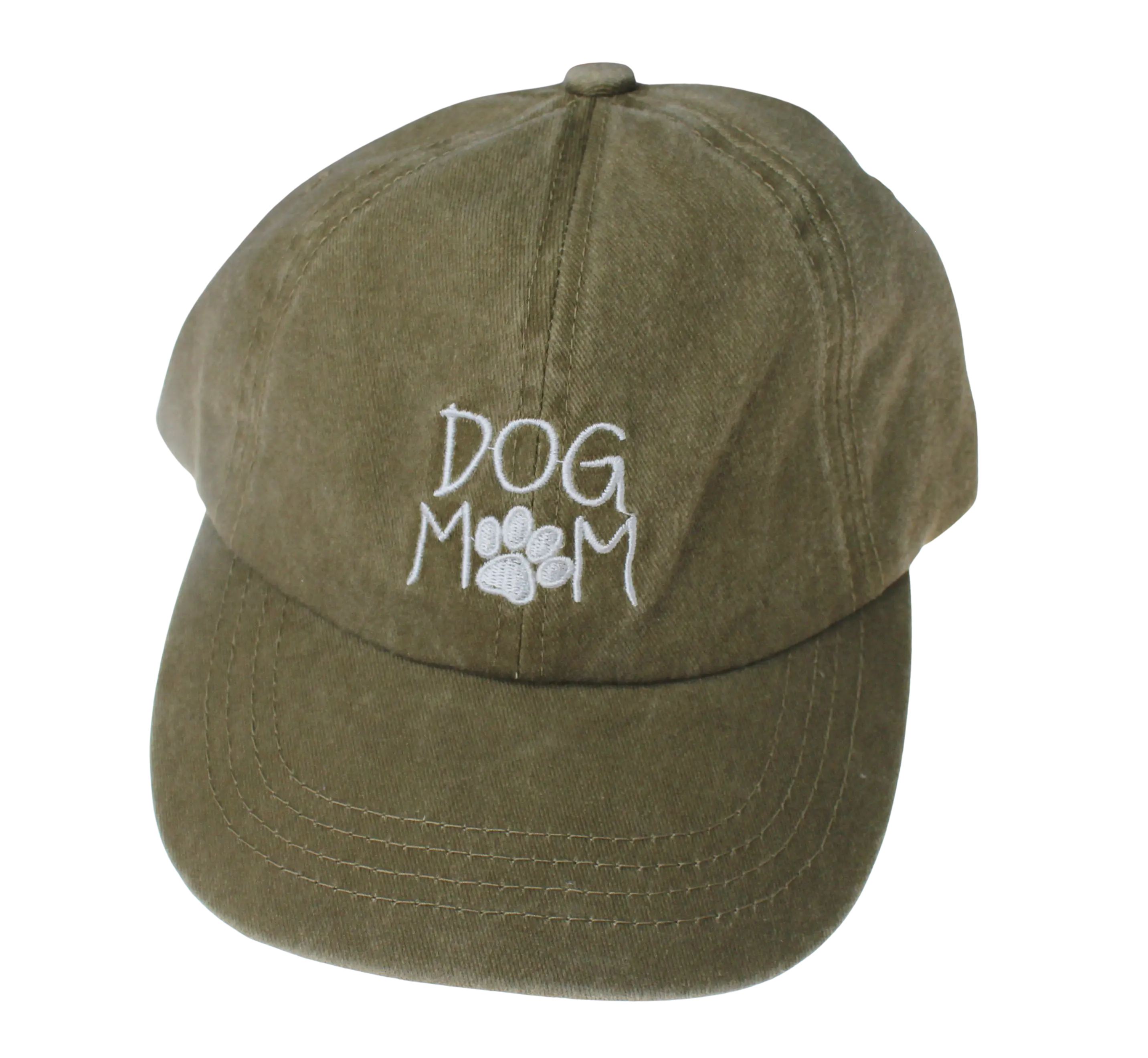 Joia Accessories Dog Mom Hat w/Paw – Comfortable, Adjustable Pet Mom Cap OLIVE / EA JOIA TRADING CO.