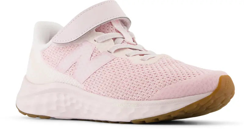 New Balance Fresh Foam Arishi v4 Bungee Laces With Top Strap – Kids' Comfort Sneakers PINK GRANITE / M / 3 NEW BALANCE