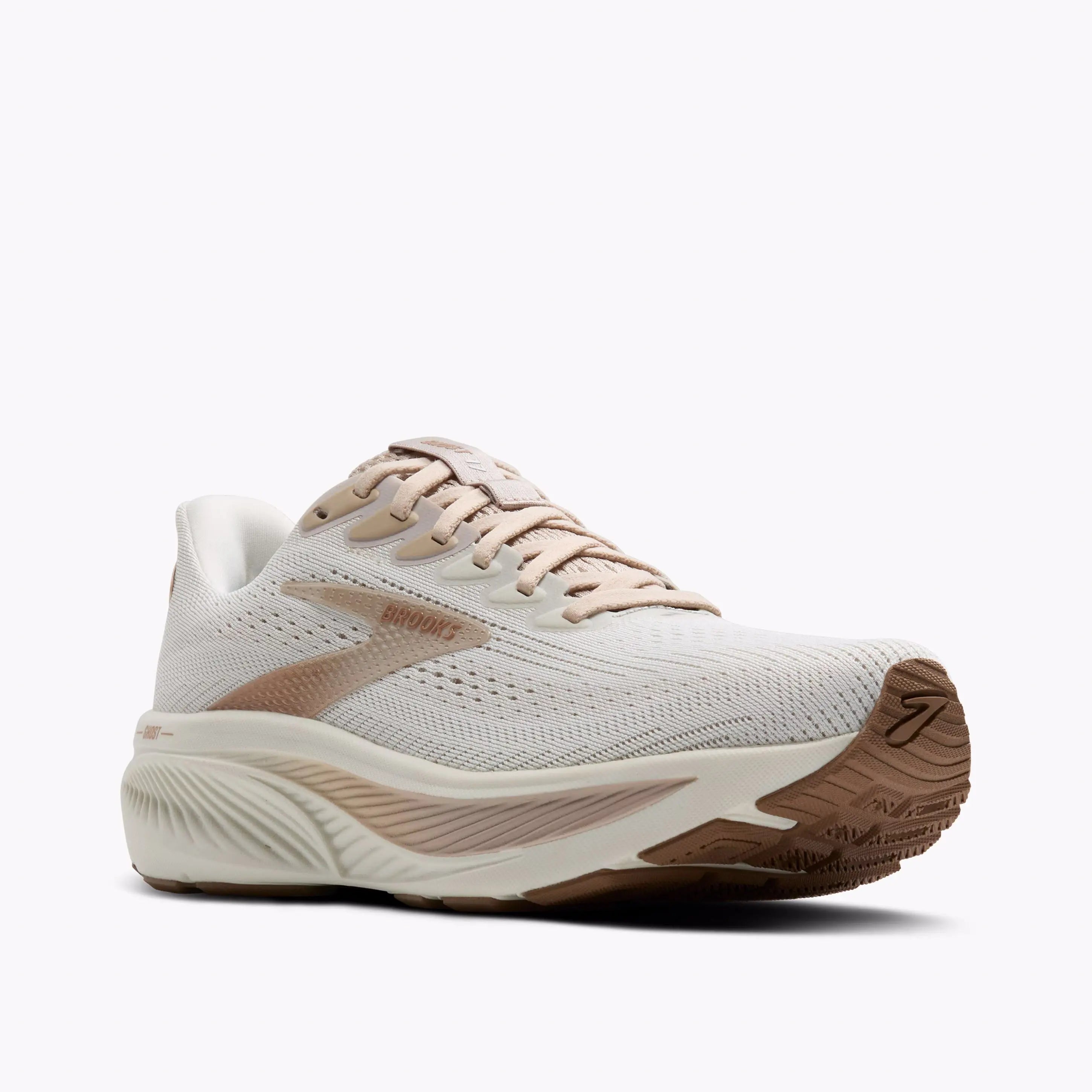 Women's Brooks Ghost 17 - Soft, Cushioned, and Sustainable Running Shoes GREY-CHATEAU-GREY-PORTABELLA-D-10 BROOKS