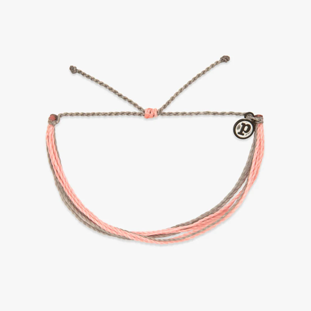 Pura Vida Sorority Original Bracelet – Gamma Phi Beta Pink & Grey Bracelet PURA VIDA BRACELETS