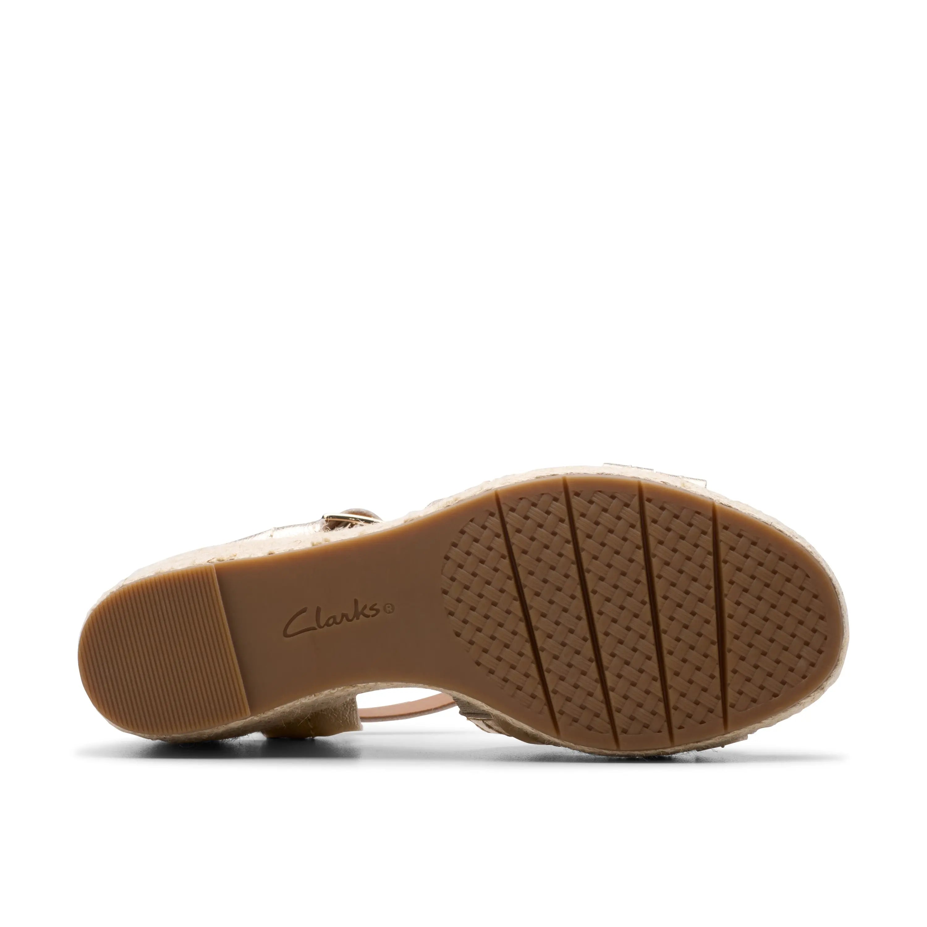 Clarks Sabrina Strap – Leather Wedge Sandal with Contour Cushion Footbed CLARKS