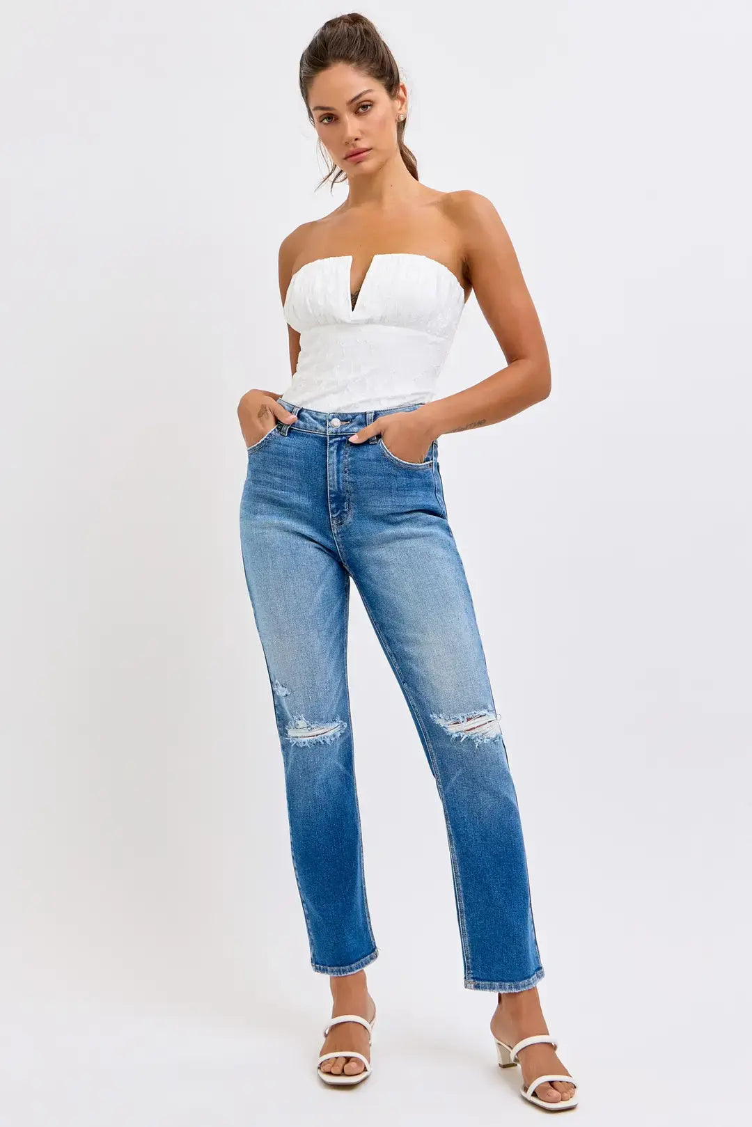 Cello Everly High Rise Straight Jeans – Contoured Back Darts WAT? JEANS & CELLO JEANS
