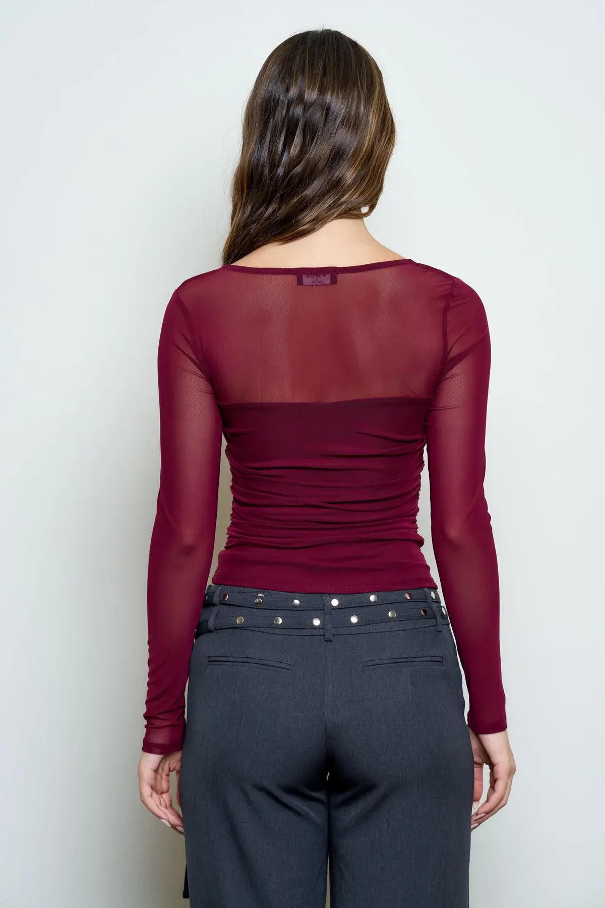 Blu Pepper The It Girl Mesh Top – Long Sleeve Mesh Top