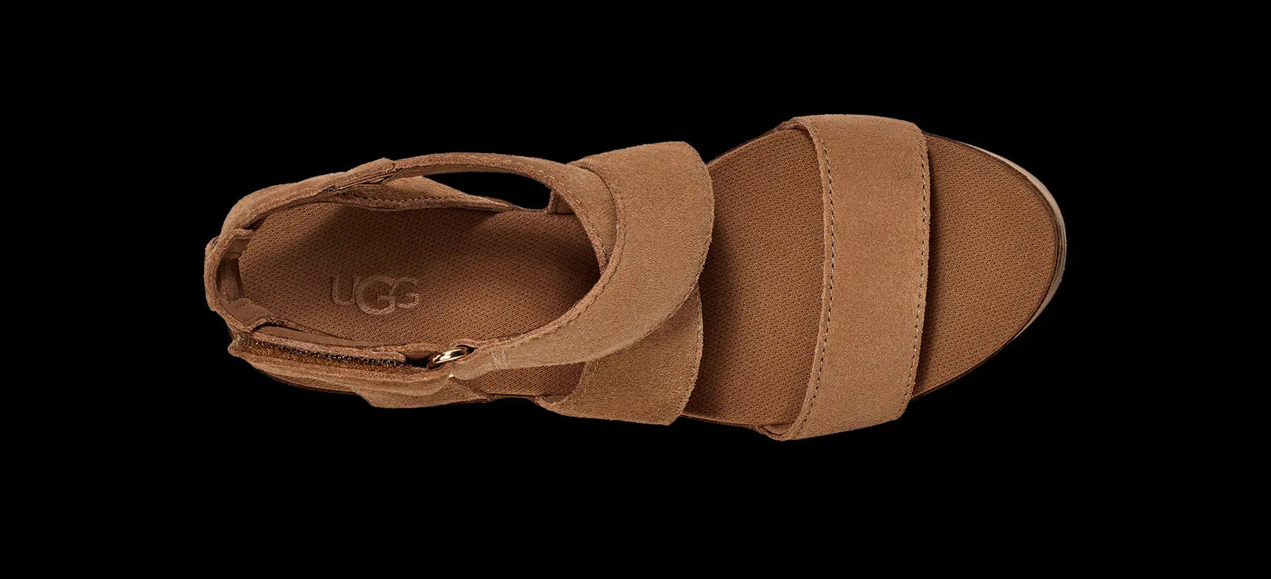 Women's UGG Ileana Ankle – Suede Wedge Sandal with Jute Wrap