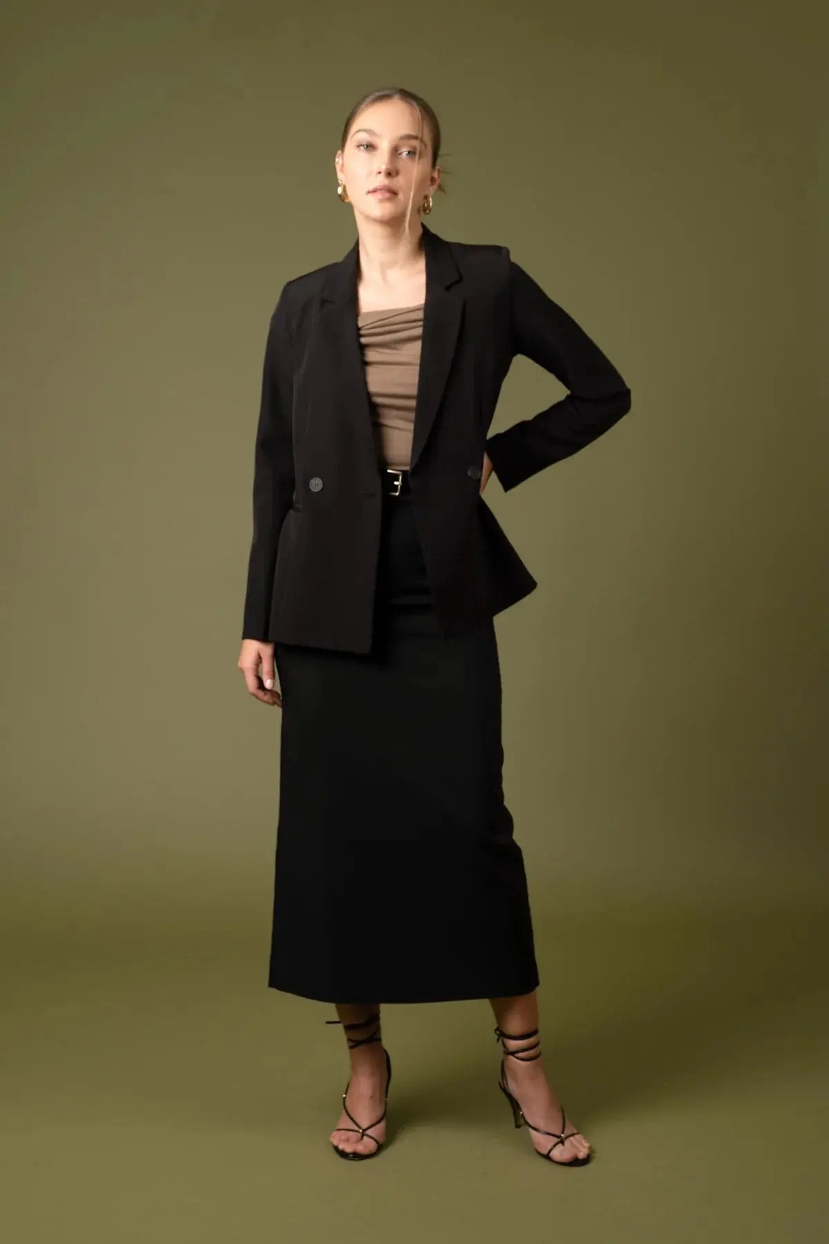 City Girl Blazer BLACK-L BLU PEPPER