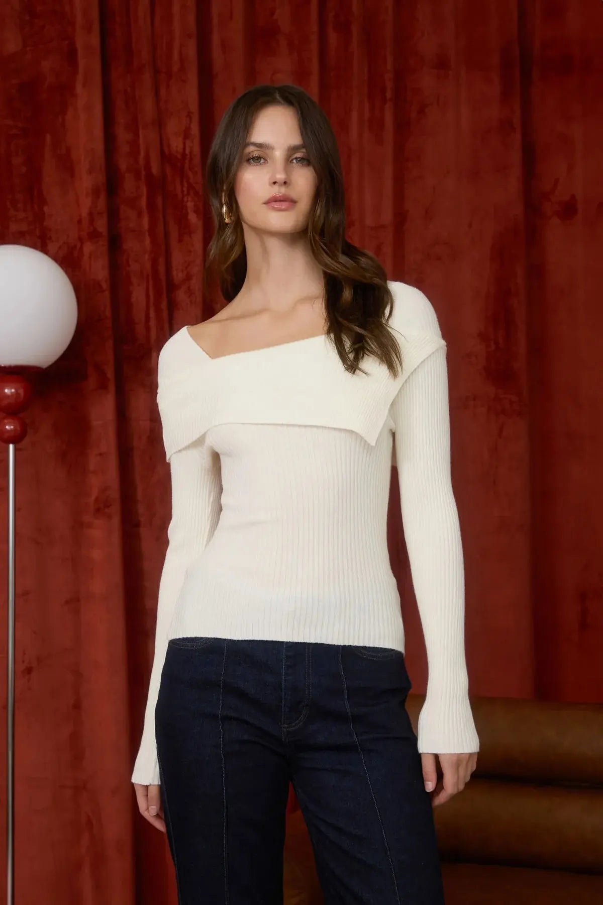 Blu Pepper Quiet Night Top – Asymmetrical Sweater with Modern Fit BLU PEPPER