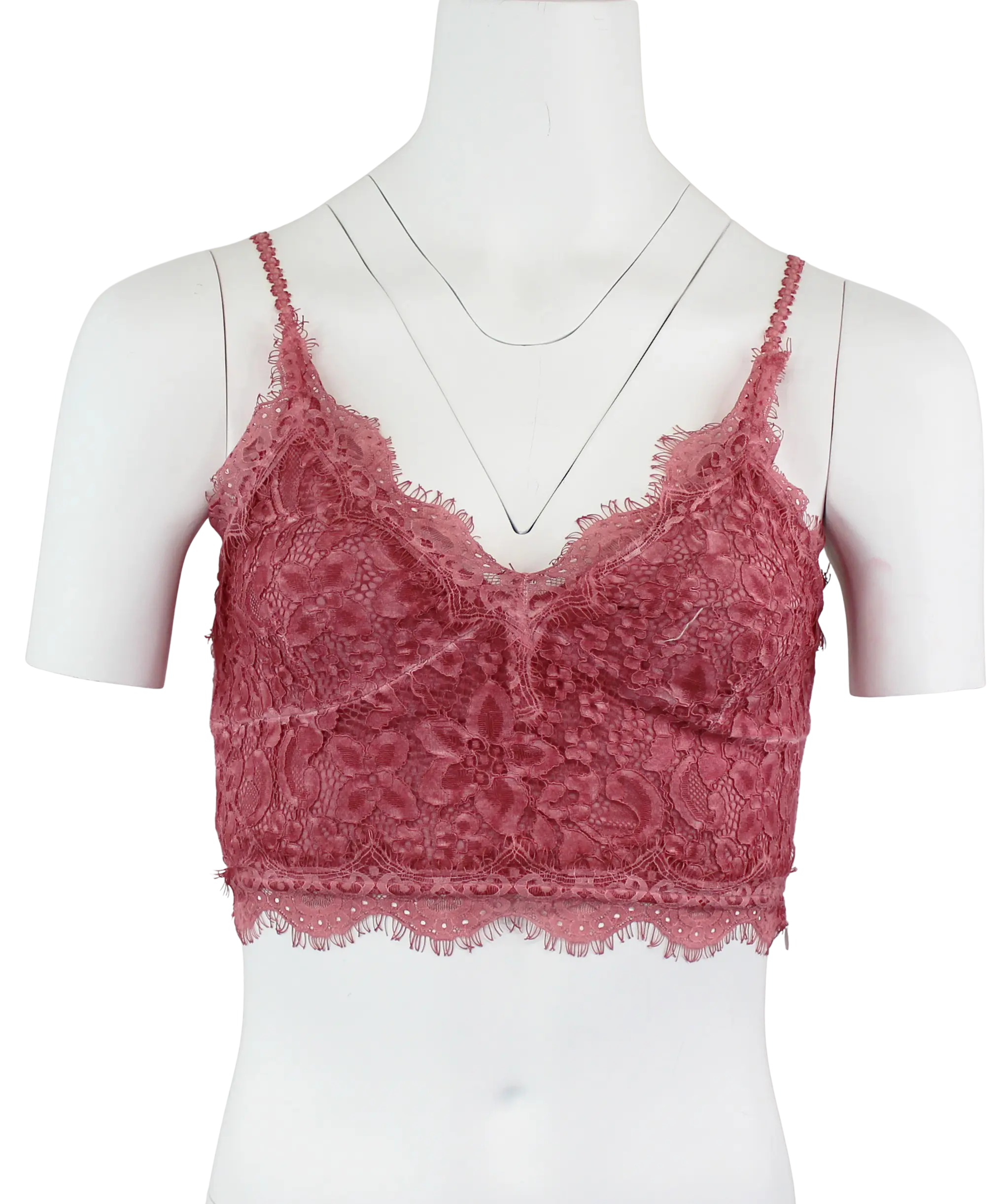 Pol Clothing Inc. Spring Ting Bralette – Floral Lace Cropped Bralette SANGRIA RED / L POL CLOTHING, INC