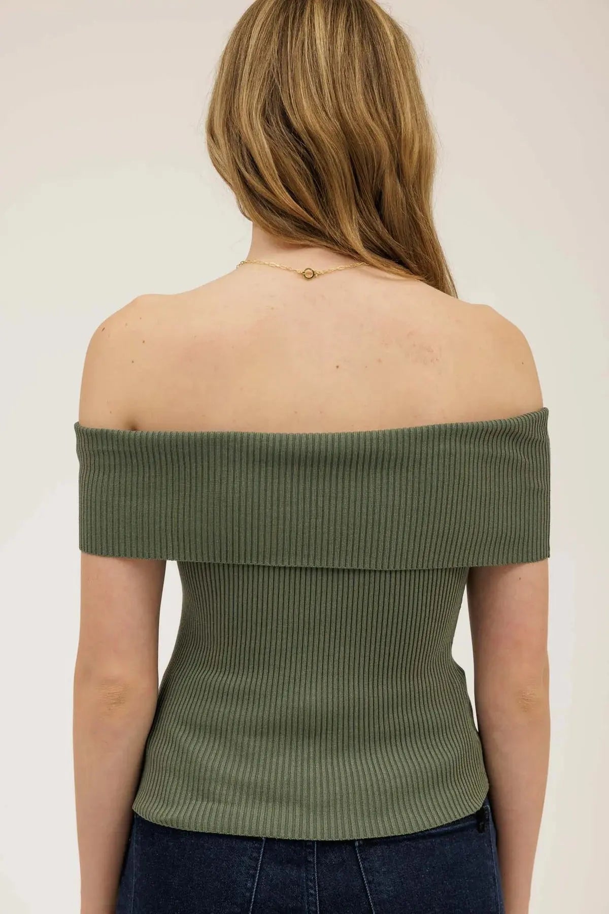 Blu Pepper Summer Brunch Top – Off-the-Shoulder Knit Style Top BLU PEPPER