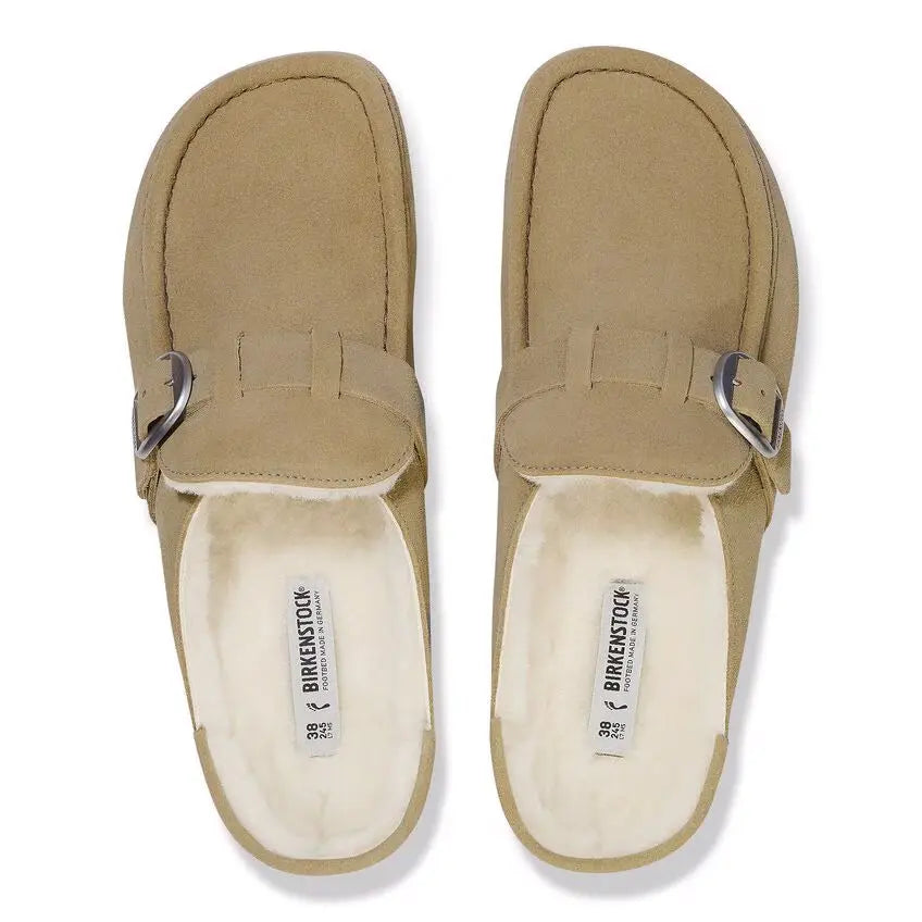 Birkenstock Buckley Shearling – Suede Clog with Genuine Shearling Lining BIRKENSTOCK