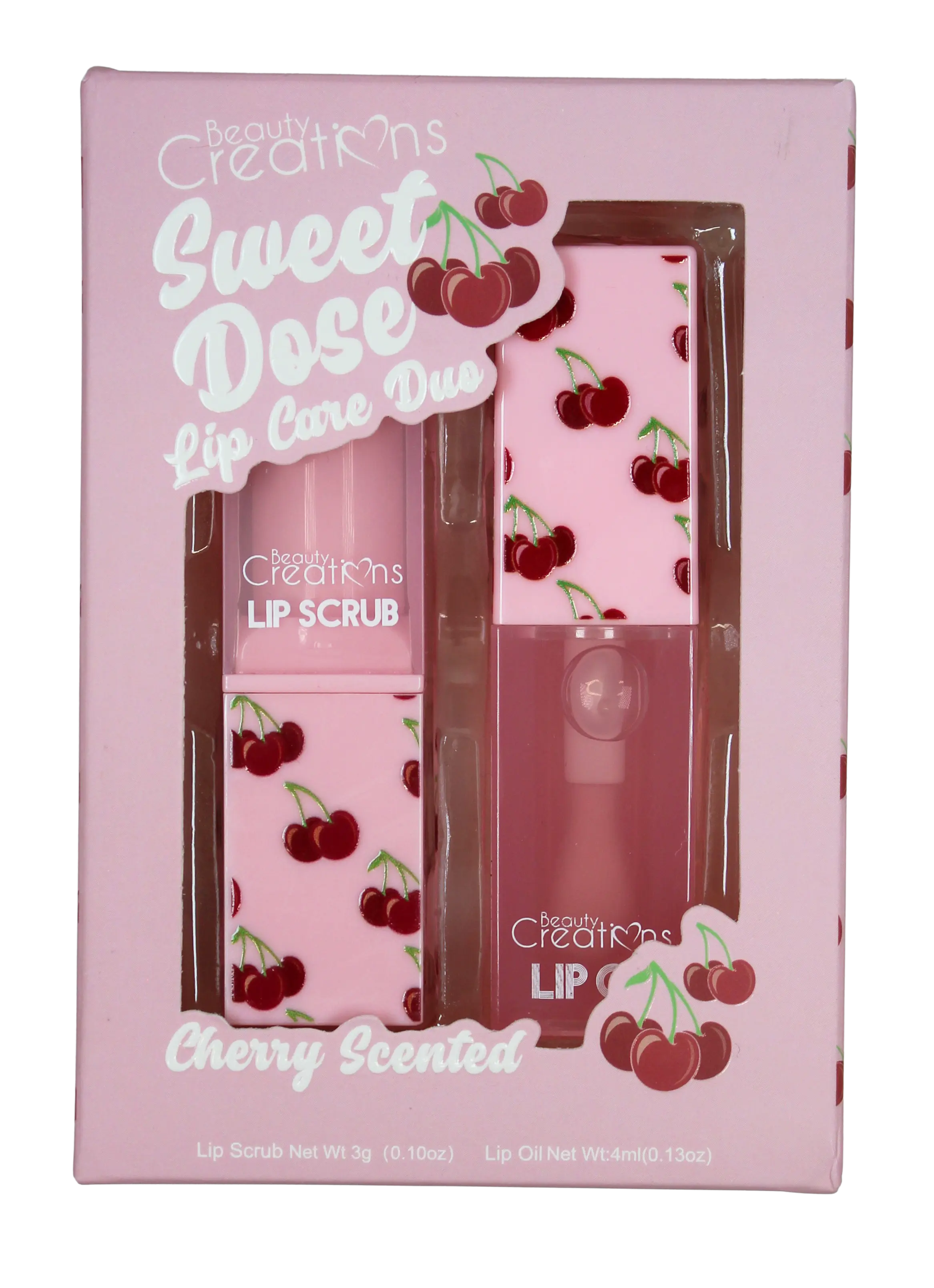 Joia Accessories Beauty Creations Lip Care Duo – Hydrating Lip Oil & Exfoliating Scrub CHERRY / EA JOIA TRADING CO.