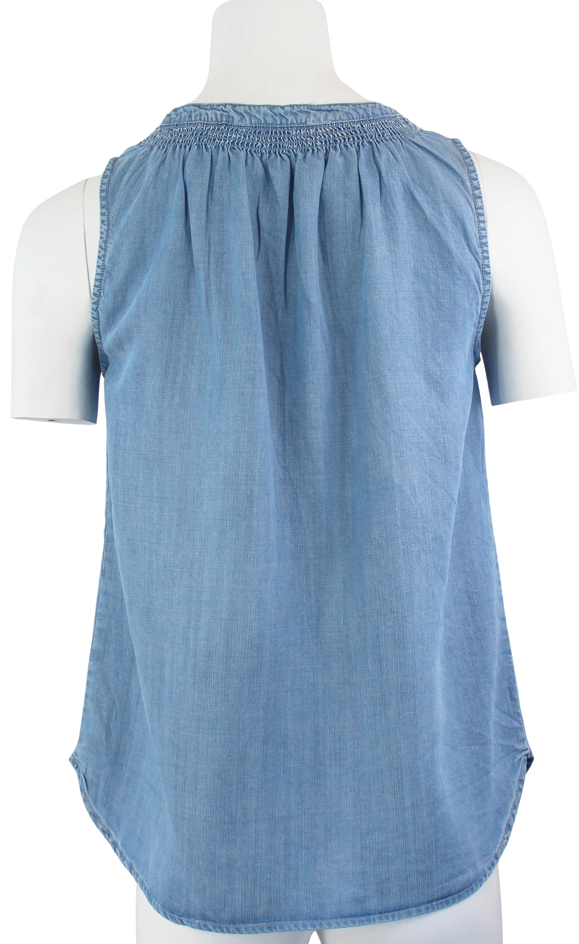 Keren Hart Dolly Denim Top – Sleeveless Popover Tencel Blouse KEREN HART