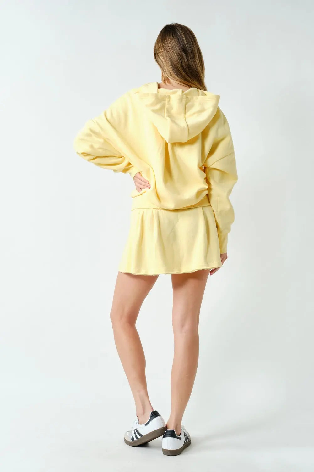 Mono B Icon Short Cotton Hoodie Set – Cozy Hoodie & Skirt Set MONO B