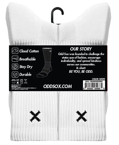 Men's ODD SOX Basix Crew Socks (6-Pack) – Everyday Comfort & Essential Wear ODD SOX